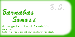 barnabas somosi business card